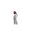 Womens/ladies Wide Leg Sweatpants Heather Grey Build Your Brand-1