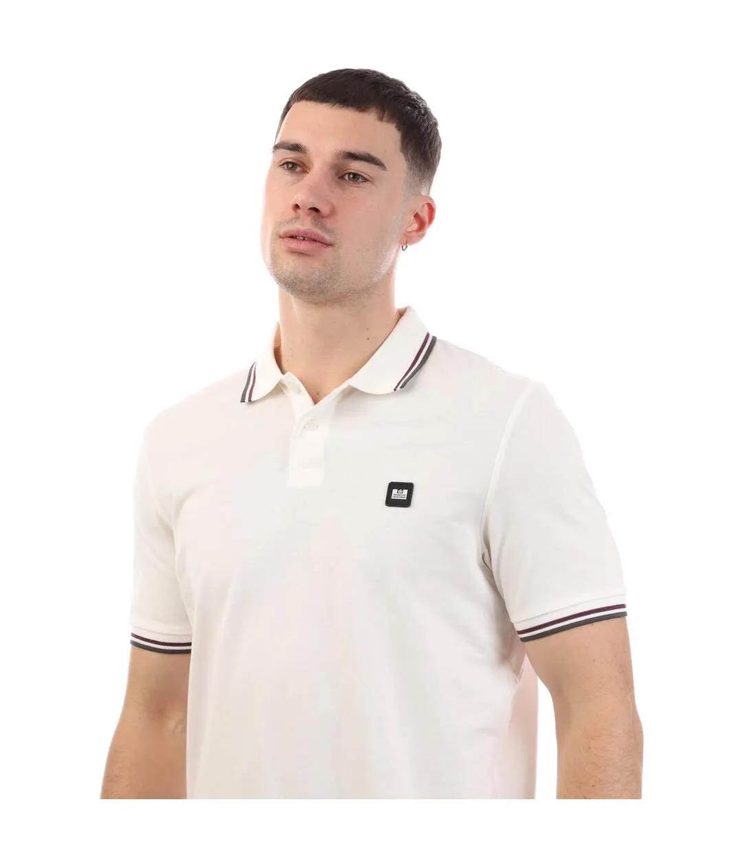 Mens Vancouver Tipped Polo Shirt White Weekend Offender-3