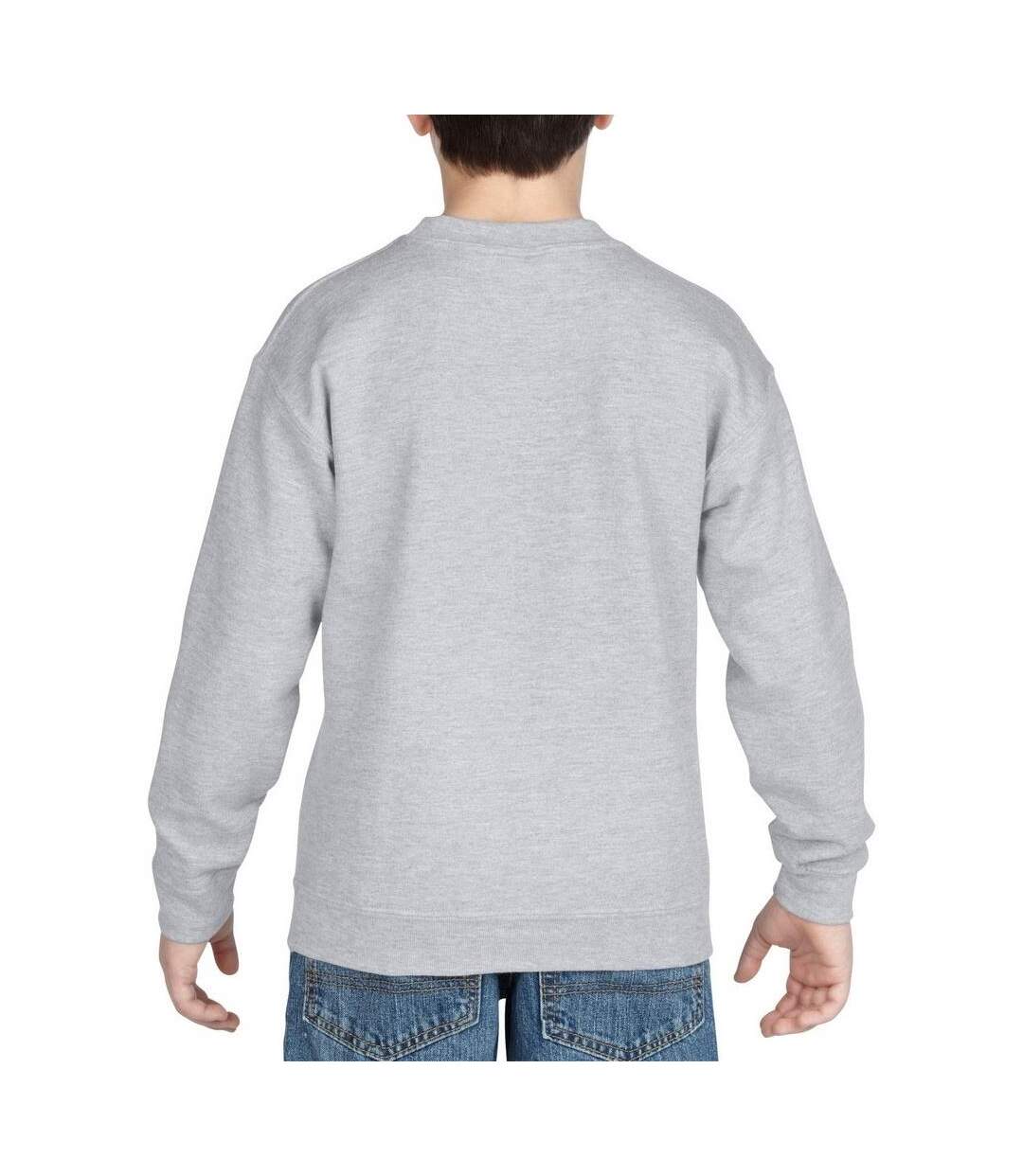 Sweatshirt enfant gris sport Gildan-2