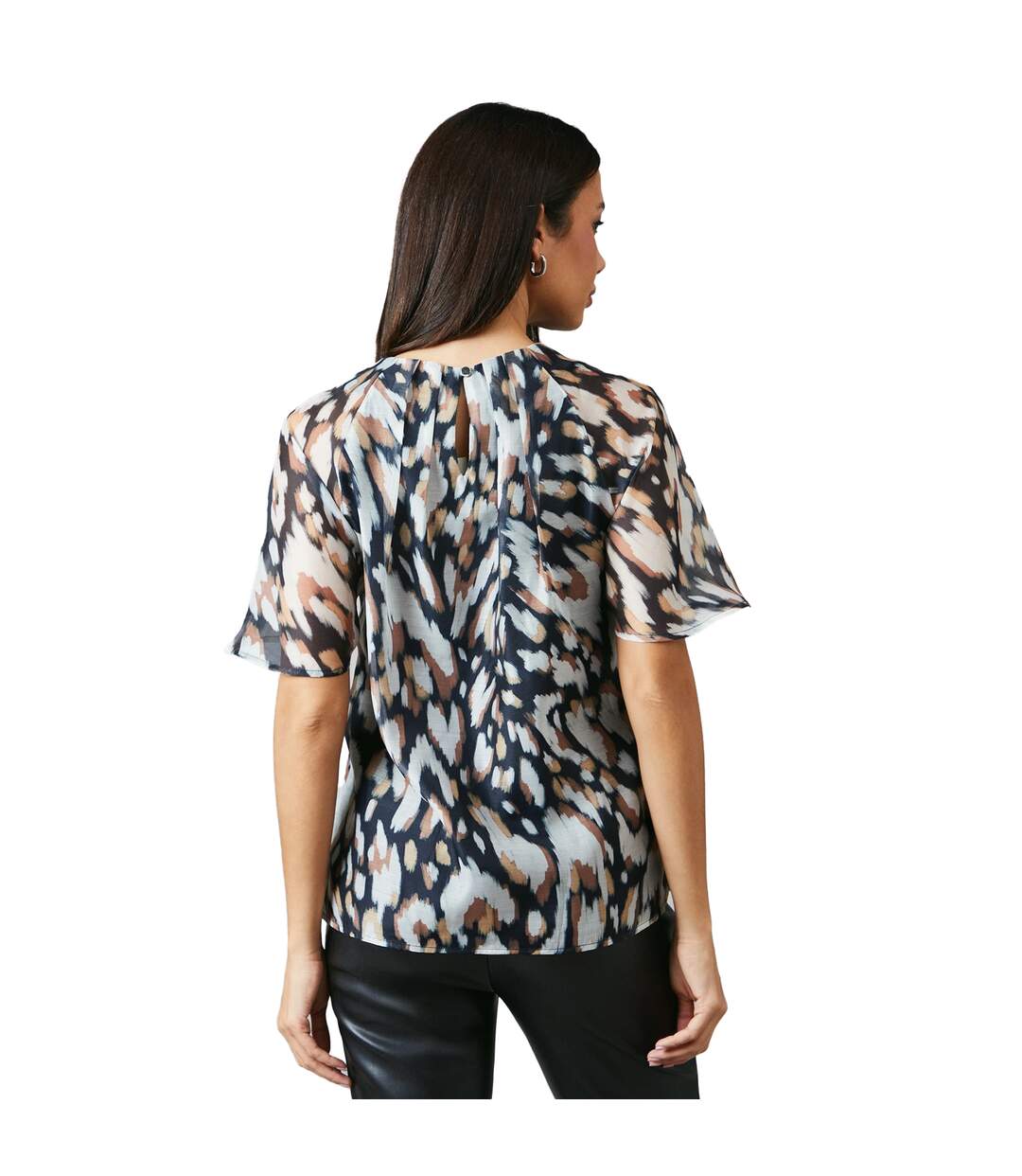 Womens/ladies animal print top black Principles