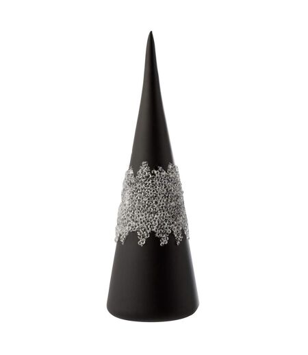Statuette Déco Cône Glace Diamant 28cm Noir