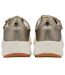 Womens/ladies Kora Leather Trainers Gold Lotus Shoes-2