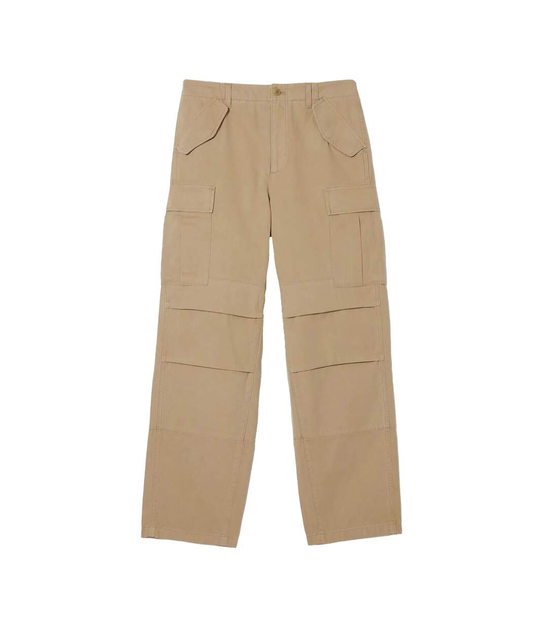 Mens Straight Cargo Trousers Beige Lacoste-3