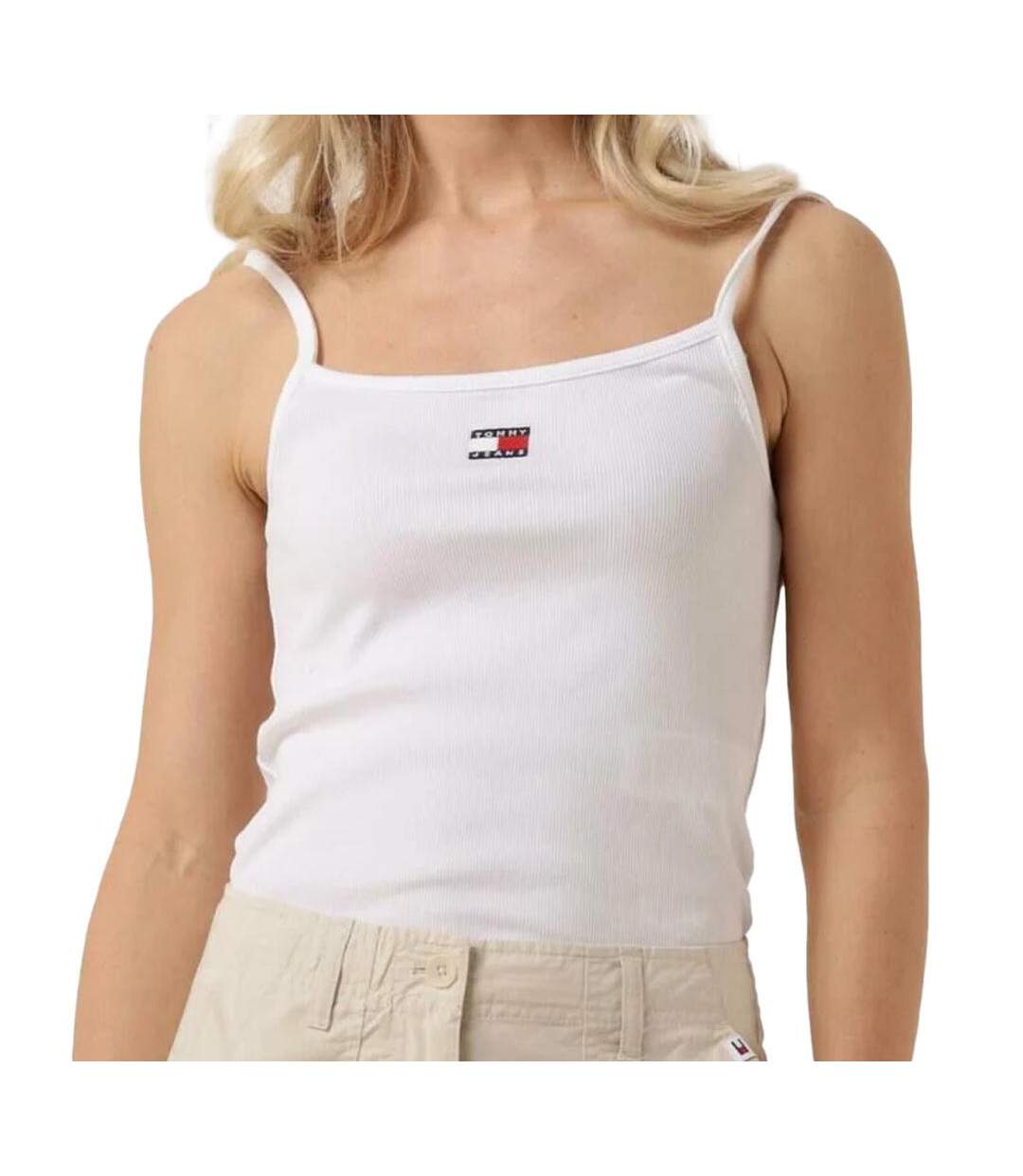 Débardeur Blanc Femme Tommy Hilfiger Rib Strap - L-1