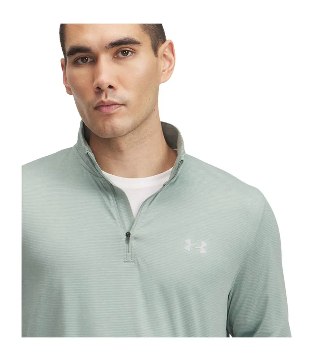 Mens Launch Quarter Zip Track Top Green Under Armour-4