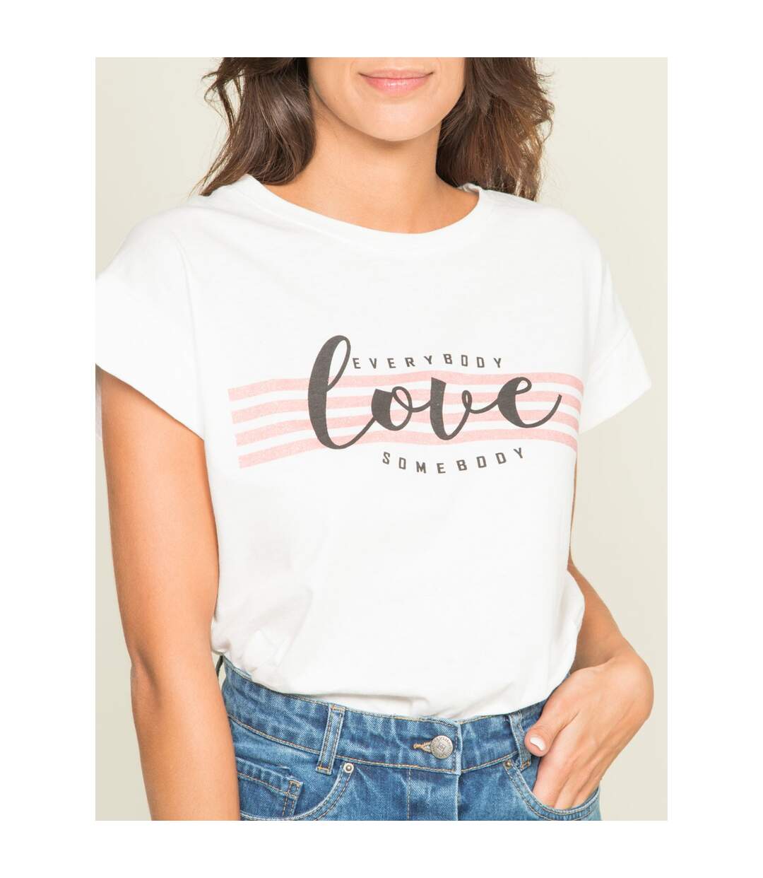 T-shirt col rond message FODY - Dona X Lisa