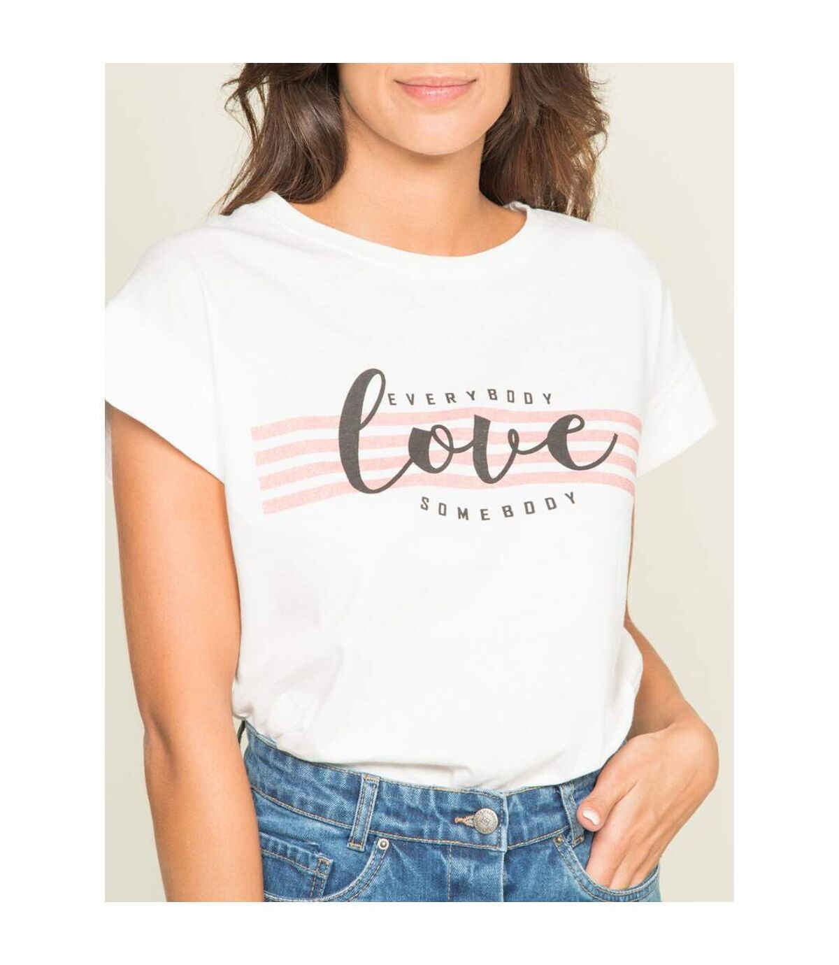 T-shirt col rond message FODY - Dona X Lisa