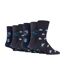 6 paires de chaussettes à motifs non élastiques pour hommes-1