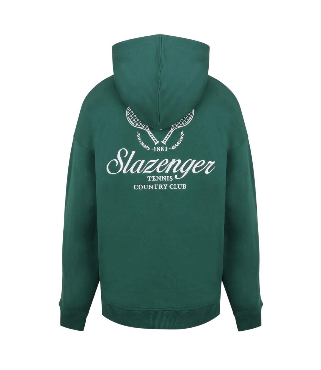 Womens/ladies Logo Drop Shoulder Hoodie Green Slazenger-2