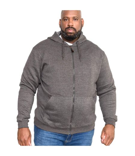 Duke Mens Rockford Kingsize Cantor Zip Through Hooded Sweatshirt (Grey) - UTDC104