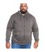 Duke Mens Rockford Kingsize Cantor Zip Through Hooded Sweatshirt (Grey) - UTDC104-3