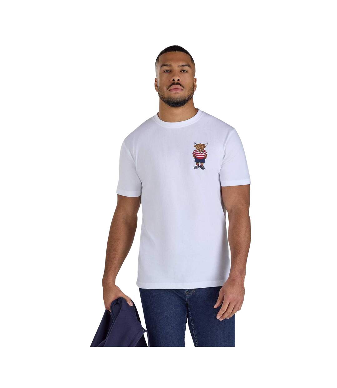 T-shirt Bully Boy Homme Blanc Raging Bull-2