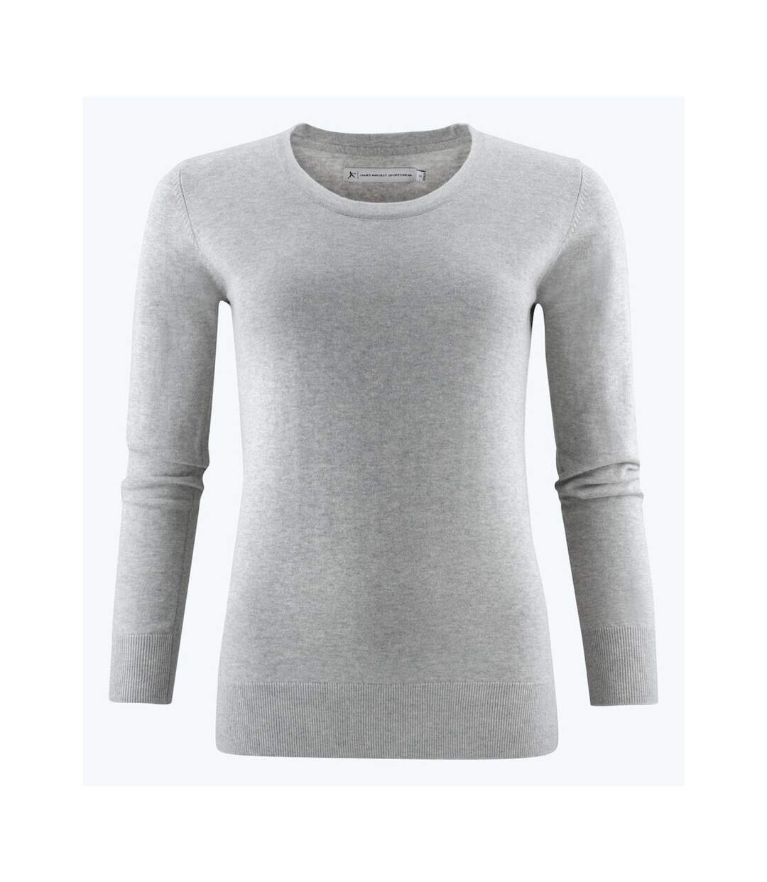 Womens/ladies Ashland U Sweatshirt Grey Melange Harvest-2