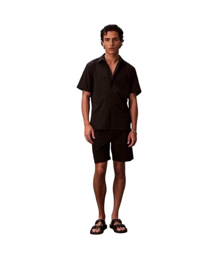 Mens Classic Tailored Shirt Black Calvin Klein