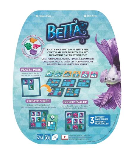 Childrens/kids Betta Family Card Game One Size Multicoloured The Character