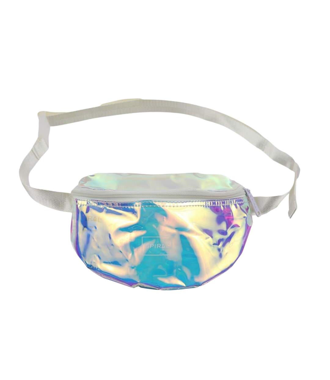 Iridescent Logo Bum Bag One Size Holograph Pink Spiral-2