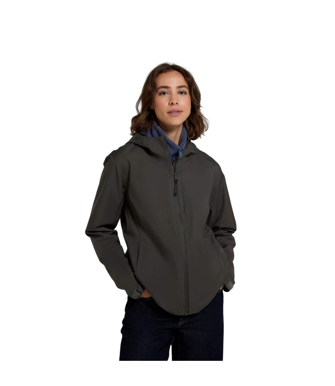 Veste imperméable elements femme kaki foncé Animal