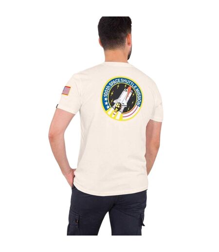 T-shirt Motif/style Navette Alpha Industries Homme Blanc NASA