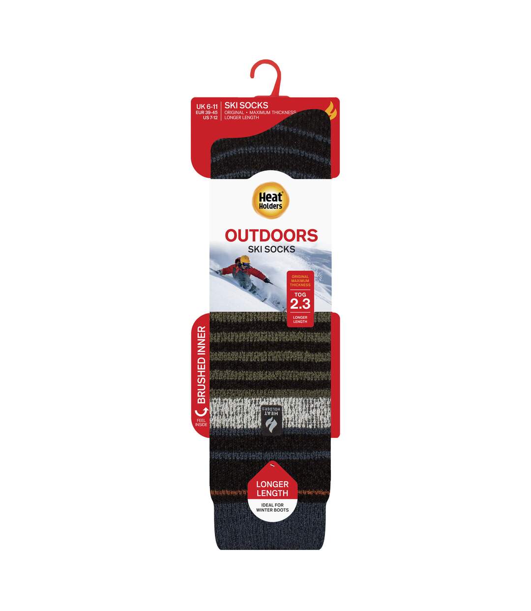 Chaussettes thermiques à motifs de ski pour hommes-2