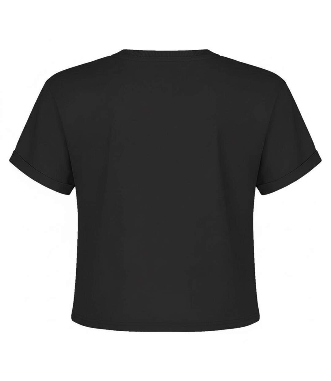 Womens/ladies Cast Logo Crop Top Charcoal Yellow Amplified-2