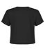 Womens/ladies Cast Logo Crop Top Charcoal Yellow Amplified-2
