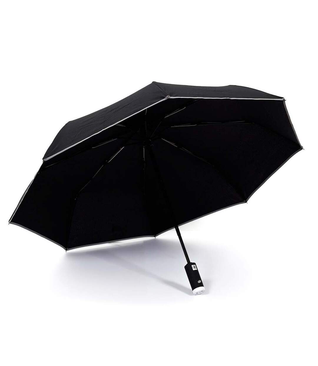 Parapluie & Lampe Torche Automatique 31cm Noir-3