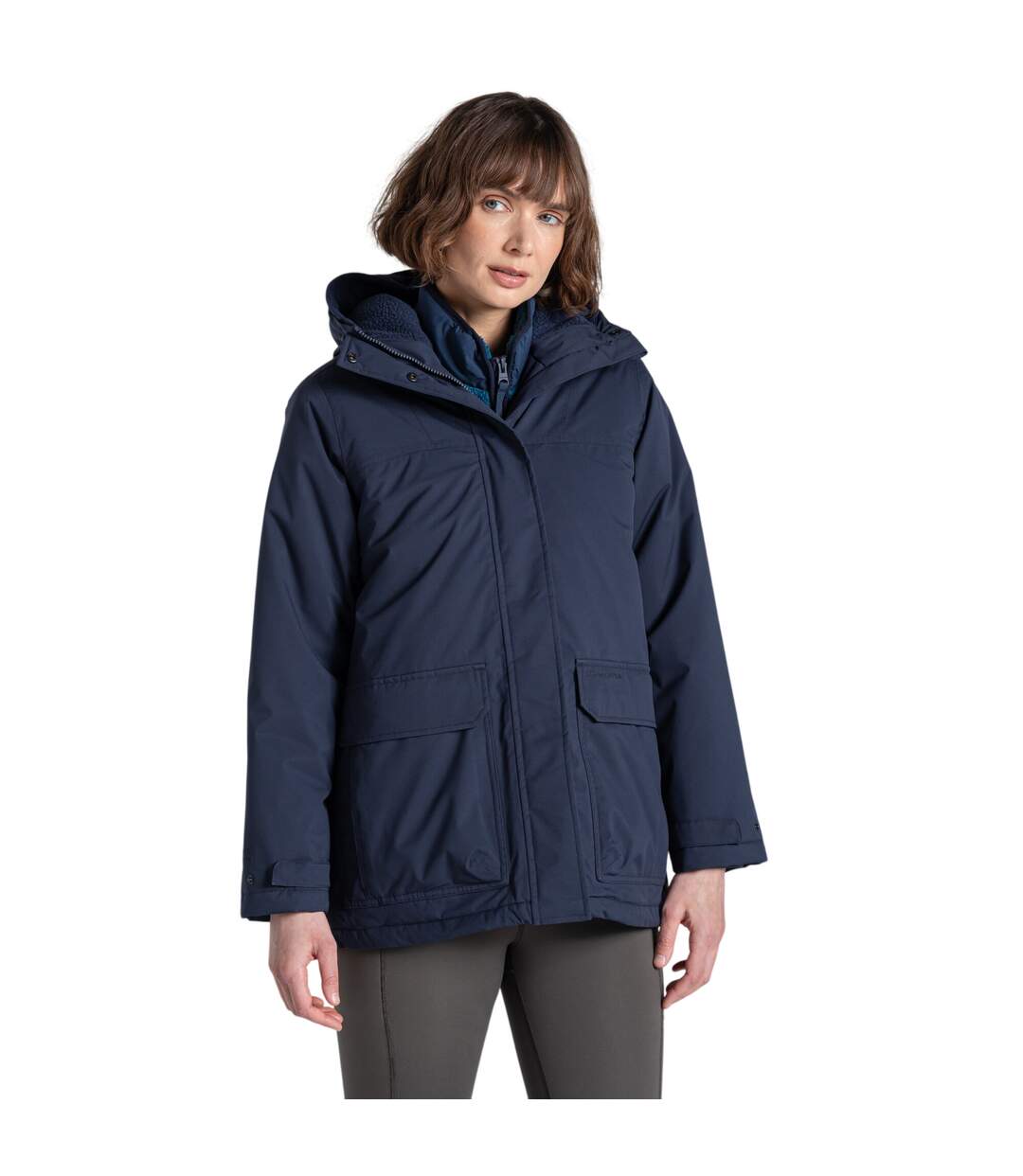 Veste Imperméable À Capuche National Trust Crossbill Femme Bleu Foncé Craghoppers-1