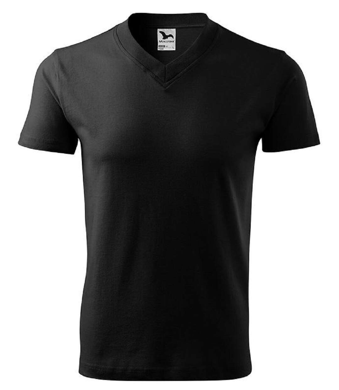 T-shirt manches courtes col V - Unisexe - MF102 - noir-1