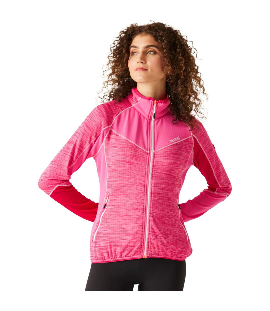 Womens/ladies Hepley Ii Full Zip Fleece Jacket Pink Potion Flamingo Pink Regatta-2