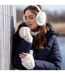 Ladies Winter Knitted Cold Weather Faux Fur Ear Muffs-3