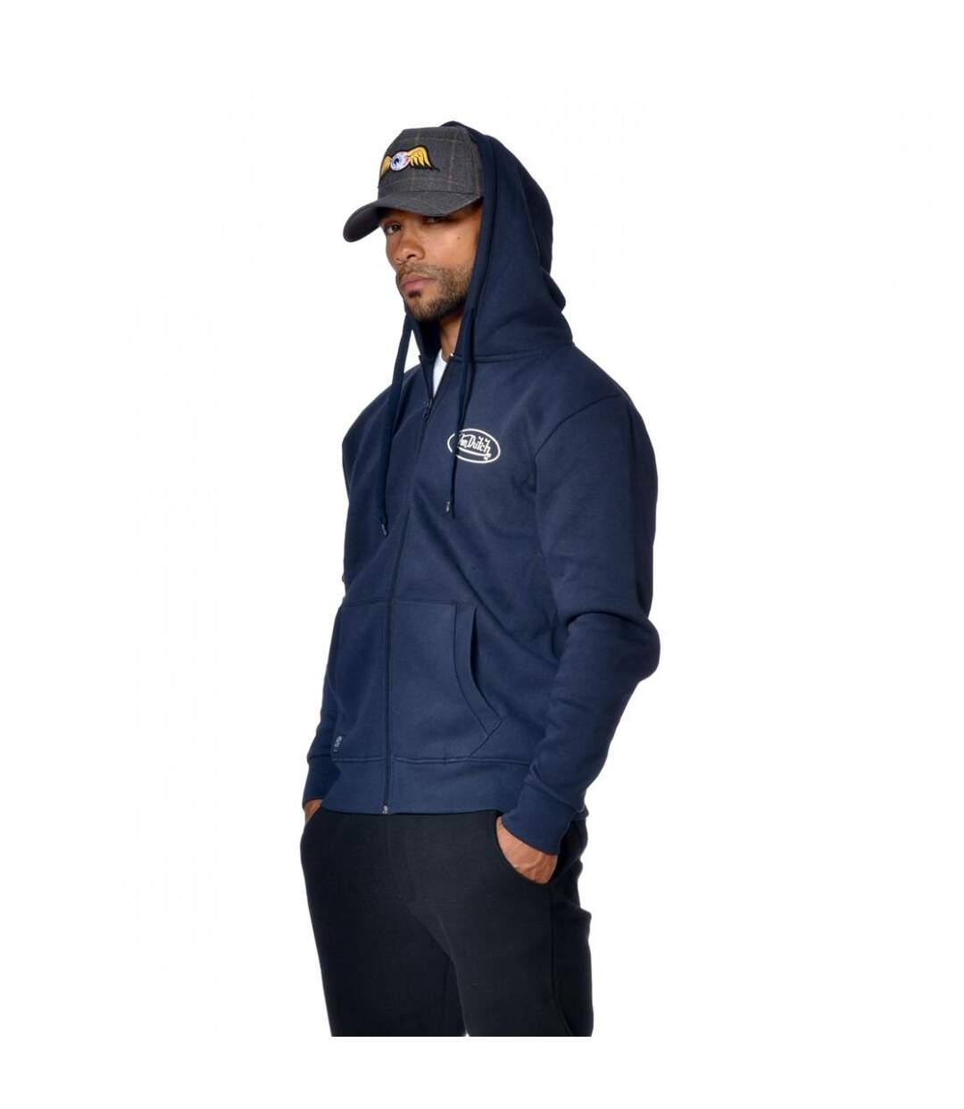 Sweat Von Dutch homme zippé à capuche imprimé devant Sliman-3