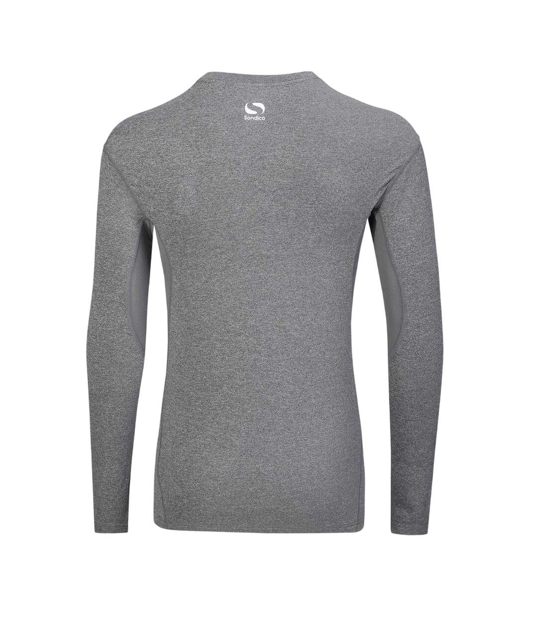 Haut Thermique Manches Longues Motif/style Central Homme Gris Chiné Chiné Sondico-2