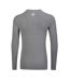 Haut Thermique Manches Longues Motif/style Central Homme Gris Chiné Chiné Sondico-2