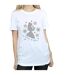 Disney Princess Womens/Ladies Belle Winter Silhouette Cotton Boyfriend T-Shirt (White) - UTBI48950