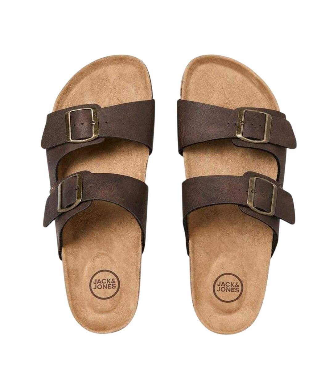 Mens Flatform Slides Java Brown Jack And Jones-3