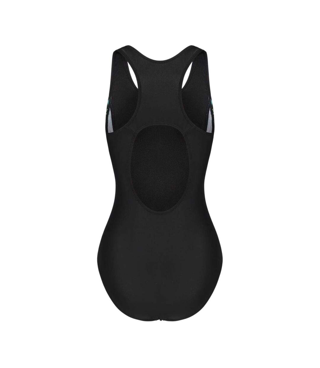 Maillot De Bain 1 Pièce Femme Noir Vert Imprimé Slazenger-2