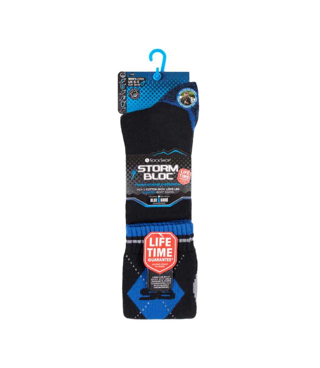 1 Pack Mens Extra Long Knee High Cotton Rich Wellington Boot Socks-2