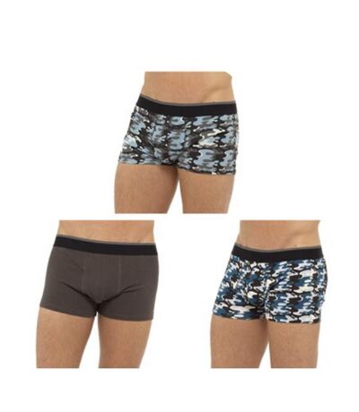 Tom Franks Mens Camo Boxer Shorts (Pack Of 3) (Grey Camo) - UTUT654