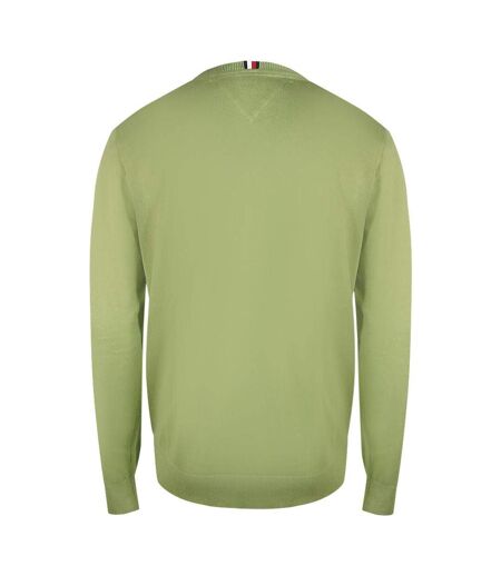 Mens Faded Crew Neck Sweatshirt Olive Green Tommy Hilfiger