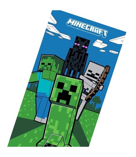 Survival cotton beach towel one size multicoloured Minecraft