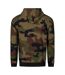 Veste À Capuche Motif/style Camouflage Homme Vert Moschino-2