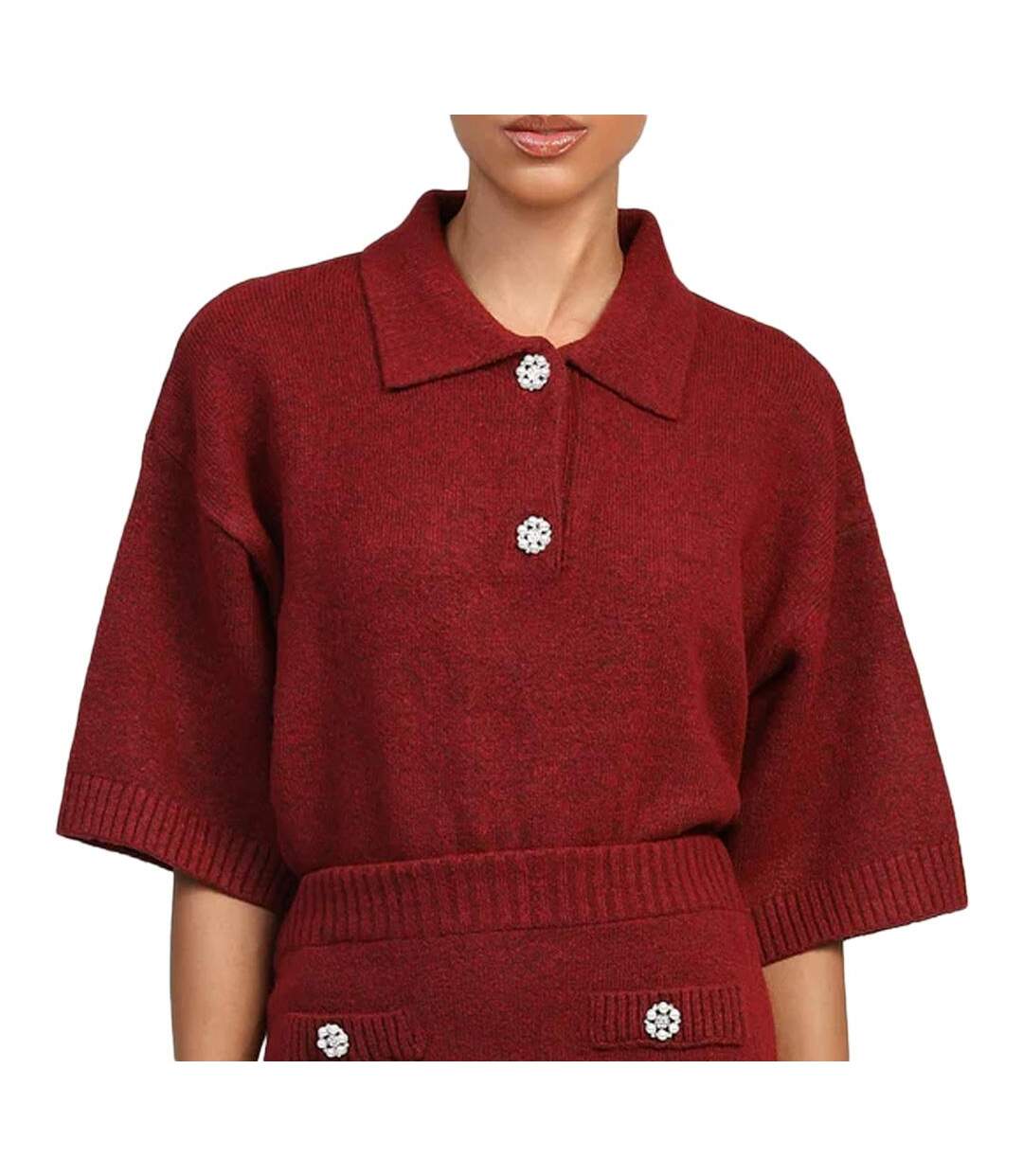 Pull rouge femme an'ge romane-1