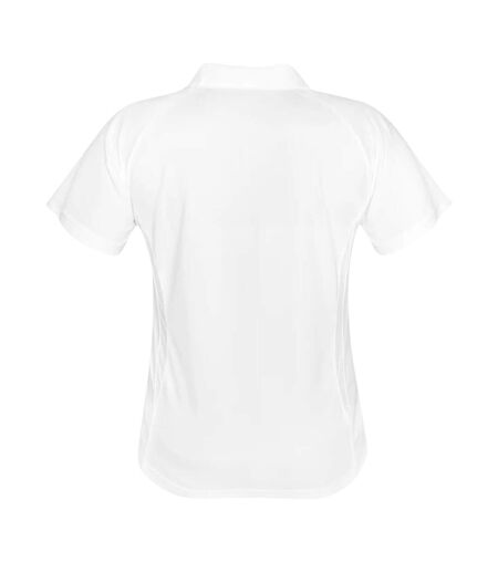 Polo sport femme blanc/rouge Spiro