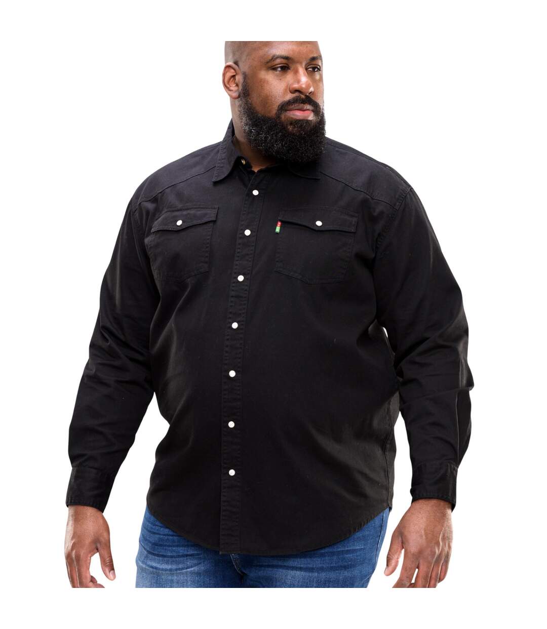 Chemise D555 Western Homme Noir Duke-1