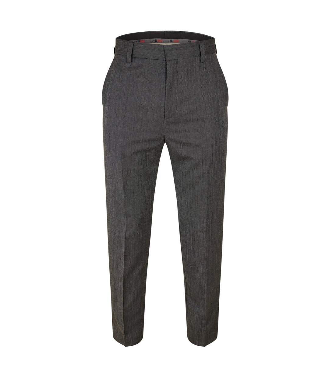 Mens Cotton Straight Leg Trousers Grey Hugo-1