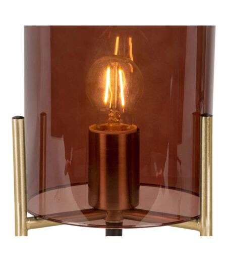 Lampe de table en verre Glass Bell Chocolat