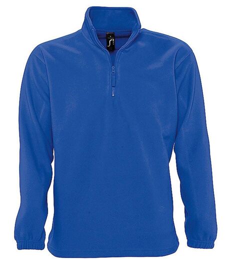 Sweat shirt polaire col zippé - 56000 - bleu roi