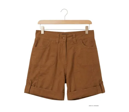 Short en coton et lin Femme MAYFLOWER BOCCAC : la légèreté naturelle à longueur ajustable
