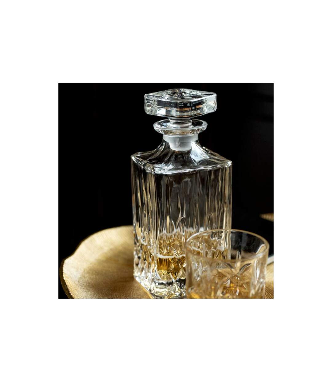 Carafe & Bouchon Design Taille 22cm Transparent-2