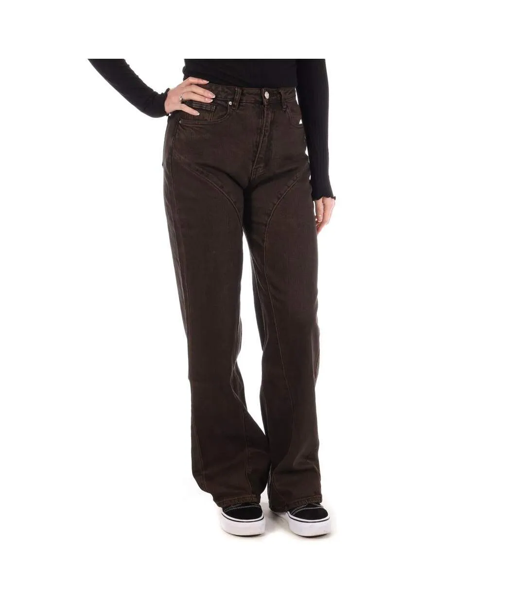 Jean marron femme monday premium t-113-1
